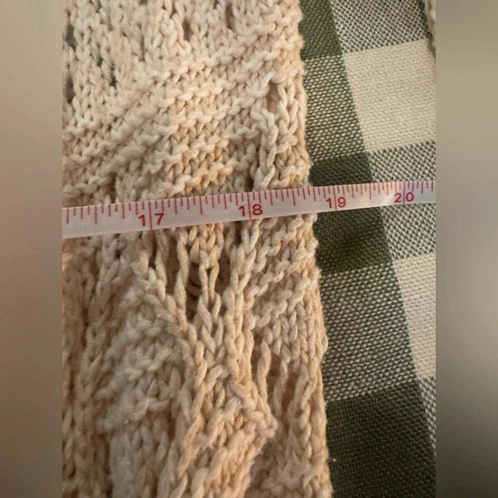 Lucky Brand Beige Open-Knit Cardigan - Picture 8 of 10